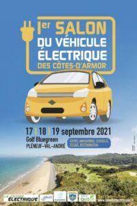 Affiche du Salon du Véhicule Électrique des Côtes d'Armor 2021